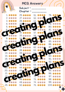 Use this 100 MCQs answer sheet for a single chapter/ subject.