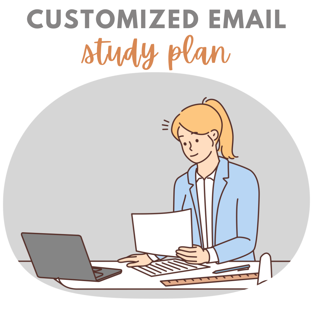 Customized Study schedule through email - Creating Plans